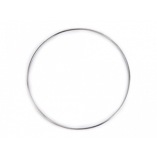 Cerc metalic pentru dreamcatchere, Ø25 cm - nickel