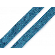 Șnur plat, lățime 11-15 mm (card 10 m) - albastru