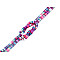 Șnur rotund cu lurex Ø6 mm, la metru, motiv indian - violet - roz