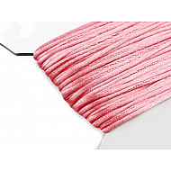 Șnur satinat, Ø2 mm (card 25 m) - roz deschis