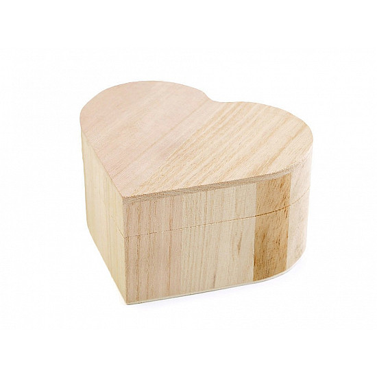 Cutie inima din lemn - 10.5 x 12 x 6 cm