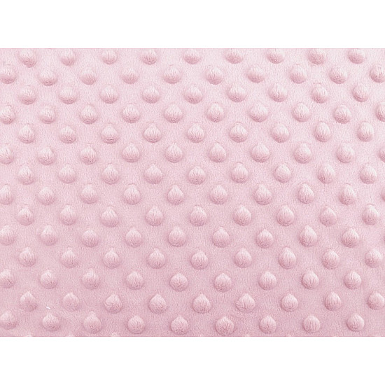 Pluș Minky cu buline 3D, 380 g/m², la metru - roz deschis