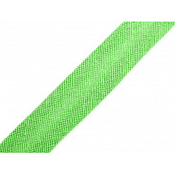 Bandă bias din bumbac, lățime 14 mm (card 25 m) - verde deschis