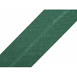 Bandă bias din bumbac, lățime 20 mm (card 25 m) - verde brad