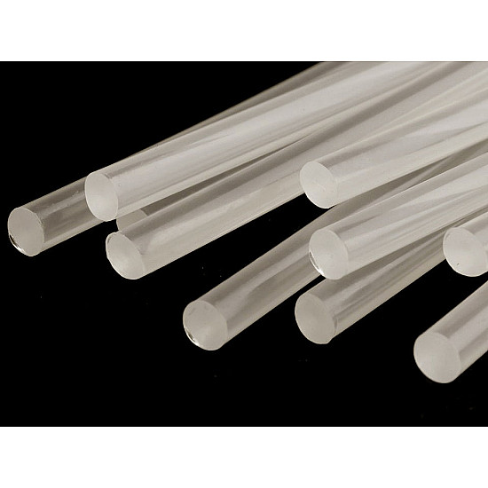 Batoane adeziv siliconic, Ø 7mm, lungime 27 cm (pachet 10 buc.) - transparent