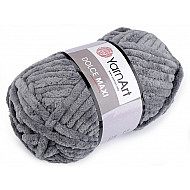 Fir de tricotat plușat Dolce Maxi, 200 g, gri