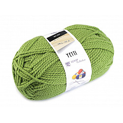 Fir de tricotat Yetti, 100 g - verde de stepă