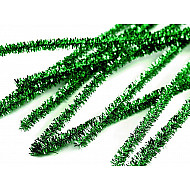 Sârmă plușată Lurex, Ø6 mm, lungime 30 cm, verde crud, 20 buc.