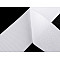 Bandă arici cu profil mic la metru, complet (puf + scai), 50 mm, alb