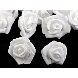 Trandafiri din spumă, Ø4 cm, alb, 10 buc.