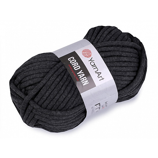 Fir de tricotat Cord Yarn, 250 g - gri închis