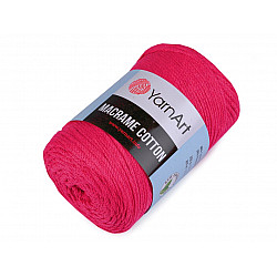 Fir de tricotat / croșetat Macrame Cotton, 250 g - roz zmeură