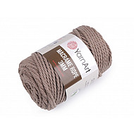 Fir de tricotat / croșetat Macrame Rope, 3 mm, 250 g - bej închis