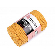 Fir de tricotat / croșetat Macrame Rope, 3 mm, 250 g - galben muștar