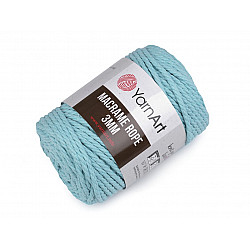 Fir de tricotat / croșetat Macrame Rope, 3 mm, 250 g - turcoaz deschis